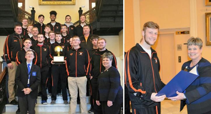 Maker with Machias Basketball Team