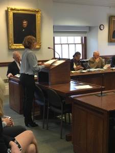 Volk testifying before CJPS