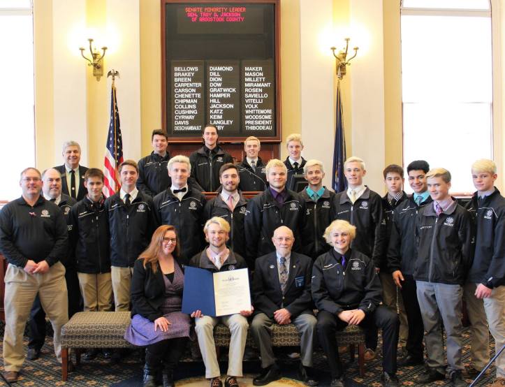 Sen Cyrway with Waterville Hockey Team (2)