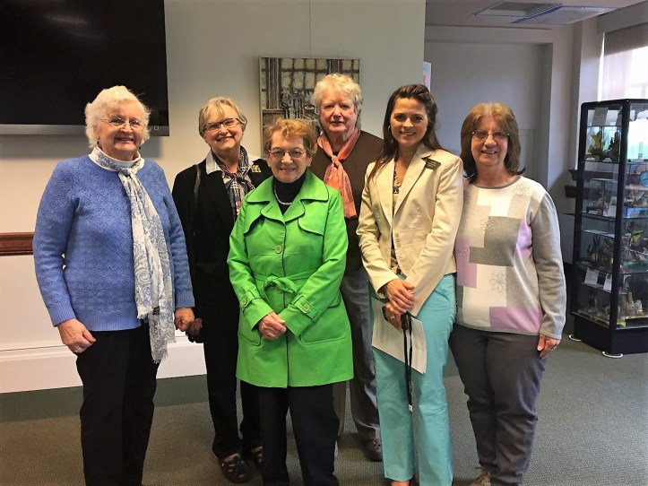 Sen Keim with Livermore Falls Women's Group