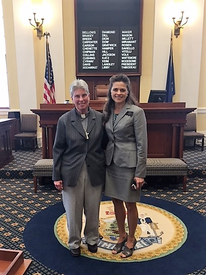 Sen Keim with Pastor Carol Stevens