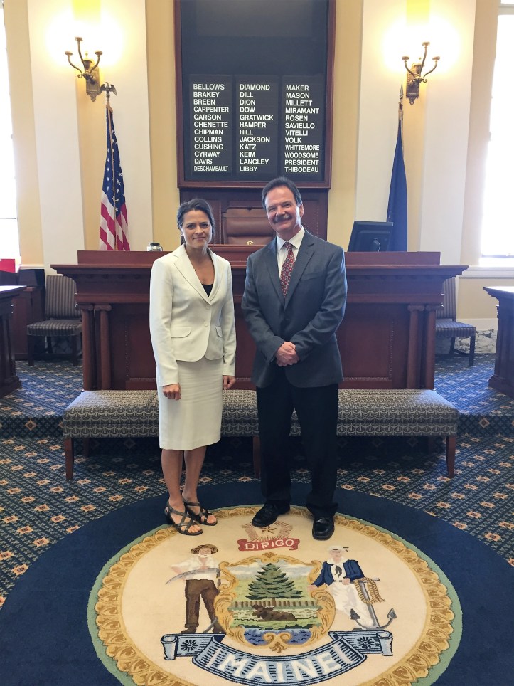 Sen Keim with Pastor Kevin Bellinger