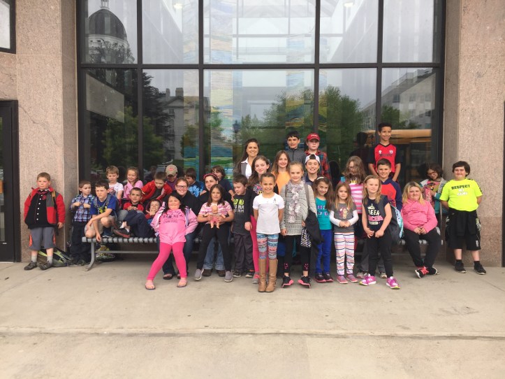 Sen Keim with students from Agnes Gray Elementary School.JPG