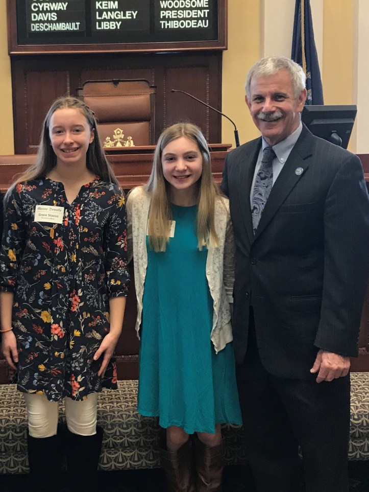 Katz with Messalonskee Students.JPG