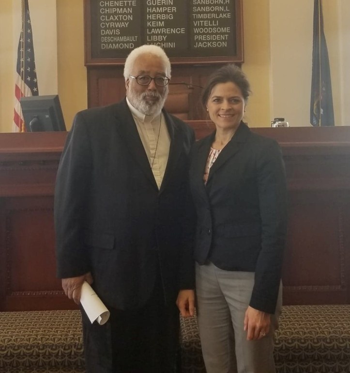 Keim with Rev. Coverdale